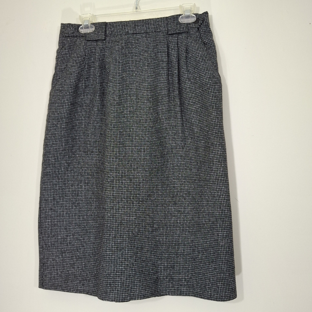 Vintage Fundamental Things Chic Black and White Pencil Skirt, Size 14